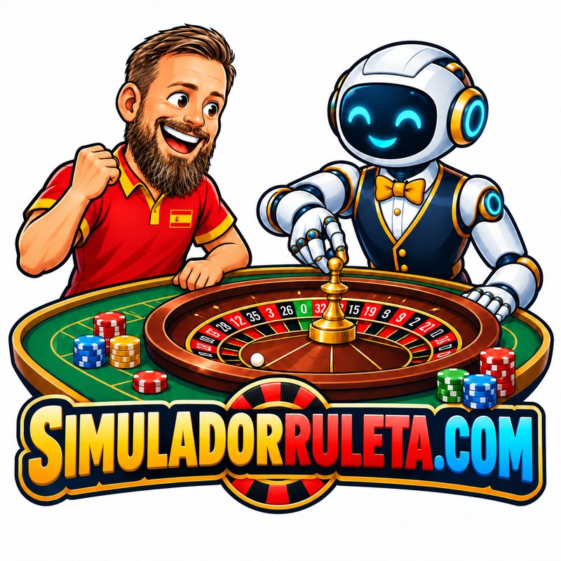 SimuladorRuleta.com: jugador español y crupier robot en una mesa de ruleta